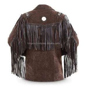 Winter <b>Western</b> Leather <b>Jacket</b> Front Logo Custom High Quality Breathable Quick Dry Custom Size - Product Image 4