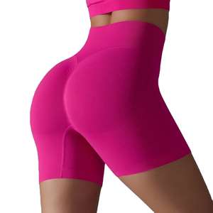 Hot Sale Women's High Quality <b>Tummy</b> <b>Control</b> Non See Through Solid Scrunch Seamless Butt Lifting Sports Shorts for Ladies - Product Image 4