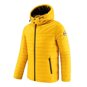 Custom OEM Printed Canvas <b>Puffer</b> <b>Jacket</b> for Men with Stand Collar Custom Logo Pockets Multi Colors Casual Winter - Product Image 4