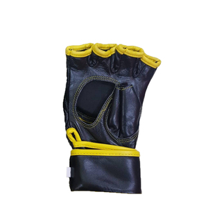 Guantes de entrenamiento de boxeo y MMA de cuero de vaca de medio dedo para hombres para artes marciales y combate - Product Image 2