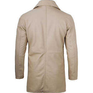 เสื้อโค้ทหนังผู้ชายน้ำหนักเบาดีไซน์ตามสั่ง - Product Image 6