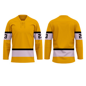 Jersey de Hockey sobre Hielo Personalizado OEM de Alta Calidad, 100% Poliéster, Impermeable, Reversible, con Color y Logotipo Personalizados para Hombre - Product Image 3