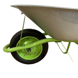 Mini brouette de jardin légère pour enfants en métal et plastique avec roues en caoutchouc plein, cadeau idéal pour les enfants pour jouer dans la cour - Product Image 5