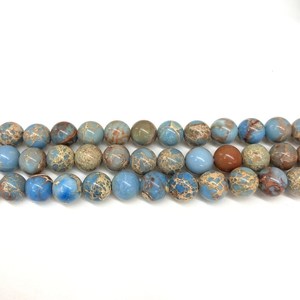 Collar de cuentas brillantes de sedimento marino para la Paz, equilibrio energético del océano, fabricación de joyas, meditación, diseño único, propósito de regalo curativo - Product Image 5