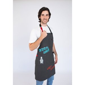 Delantal de Cocina Gris Teddy Chef, Diseño Personalizado, Delantal de Algodón para Limpieza, Bodas, Navidad, Servicio de Alimentos, Uso Doméstico, Protección - Product Image 2