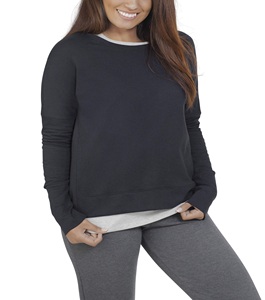 Latest 2025 Whole sale Women's Sweatshirt Crew Neck Eco <b>Smart</b> Recycled Cotton-Blend Fleece women's hoodies - Product Image 1