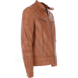 Chaqueta de Motociclista de Cuero Vacuno de Alta Calidad y Bajo Precio para Hombre, Estilo Urbano, con Características Impermeables y Resistentes al Viento - Product Image 4