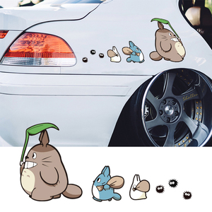 Autocollant de voiture <span class=keywords><strong>Totoro</strong></span>, dessin animé, créatif, Animal drôle, autocollant de voiture, pare-brise de voiture, accessoires de voiture, décalcomanie - Product Image 5