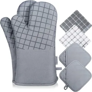 Sarung tangan oven sarung tangan silikon terisolasi panas desain modis