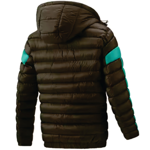 Manteau de sport matelassé ODM à logo personnalisé pour hommes, veste d'hiver d'extérieur à col montant et broderie hip-hop à bulles, matelassée, meilleure vente - Product Image 4