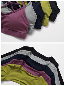 Stretch Athletic Suit Female Sportswear Sexy Bra Zipper Jacket High Waist <b>Leggings</b> Solid Color <b>Women</b> <b>3</b>/<b>4</b> Pieces Fitness Yoga Set - Product Image 5