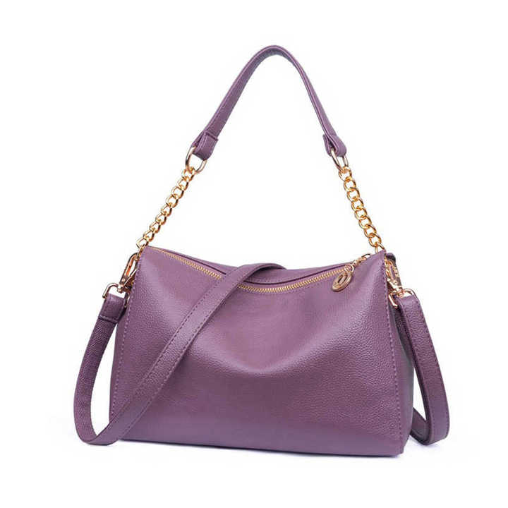 OEM Wholesale Leather Shoulder Bag for Women Genuine Leather Shoulder Bag Fashionable Vintage Crazy Horse Leather Women Bag