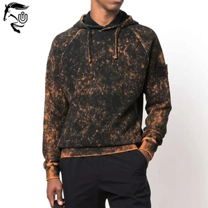 Sudadera con capucha extragrande de algodón 100% lavada con ácido personalizada para hombre, bolsillos funcionales con hombros caídos pesados para impresión Digital de invierno - Product Image 6