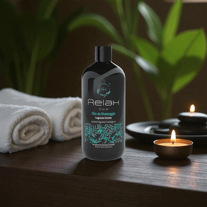 Aceite de masaje de azuleno RELAXPERIENCE 500ml con aceites de almendra y girasol para el cuidado calmante de la piel - Product Image 1