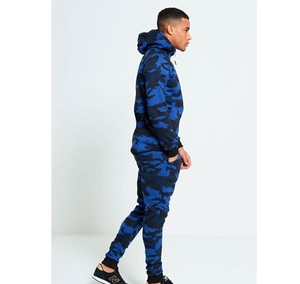 Sudadera con capucha unisex con cremallera y cordón de camuflaje para exteriores, chándales de camuflaje azul, logotipo personalizado, talla XXL, estilo de invierno para hombres - Product Image 3