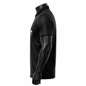 Camiseta de Fútbol Personalizada para Hombre, Negra Lisa, de Secado Rápido y Transpirable, para Entrenamiento, OEM, ODM, Uniforme de Equipo al por Mayor - Product Image 4