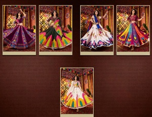 Parche de espejo multihilo con estampado Digital de algodón viscosa moderno Navratri Chaniya Choli, trabajo manual exclusivo Navratri - Product Image 6