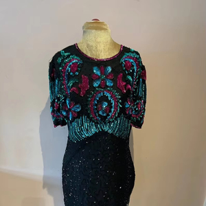 ชุดราตรีแมกซี่หรูหราสำหรับผู้หญิงชุดราตรีประดับไข่มุกปักลายตาข่ายโพลีระบายอากาศได้ดีเส้นเล็กเป็นมิตรต่อสิ่งแวดล้อม - Product Image 1