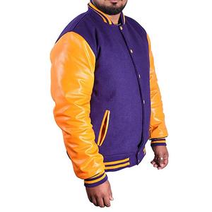 Chaqueta Universitaria Varsity de Calidad Superior de Fabricante OEM, Parches Bordados Personalizados, Mangas de Cuero PU, Chaqueta de Invierno - Product Image 4