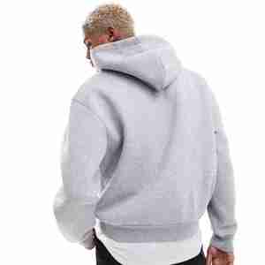 Sudaderas con capucha Unisex para hombre, sudadera informal de algodón en blanco con rizo francés Vintage, sudadera personalizada de alta calidad con lavado ácido desgastado para hombre - Product Image 4