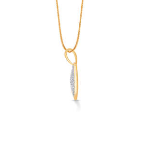 Colgante de Diamantes en Oro de 18K con Forma de Corazón, Ormella Heart Hug - Product Image 4