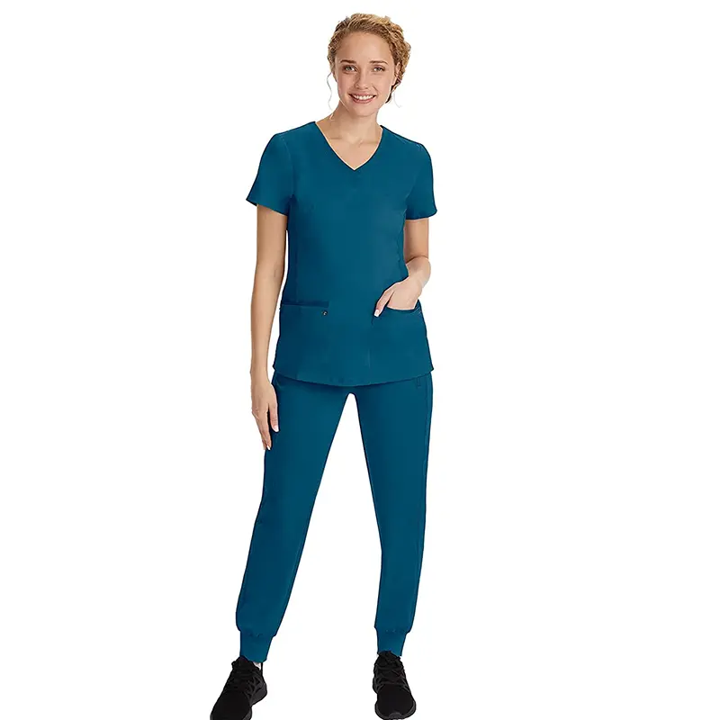 Commercio all'ingrosso nuovo stile a buon mercato alla moda moderno ospedale femminile medico manica corta infermiera uniforme infermieristica scrub per le donne