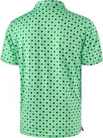 Kaos Golf Pria Cepat Kering UPF 50+ Rajutan Ramah Lingkungan dengan Trim Kontras dan Logo Depan, Bahan Stretch Bernapas dan Menyerap Keringat