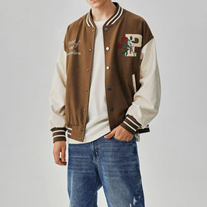 Blouson Bomber de Baseball Brodé pour Homme 2025 – Veste d'Hiver à Capuche Style Universitaire 100% Coton, Manches Longues, Coupe-Vent avec Fermeture Éclair Enduite - Product Image 2