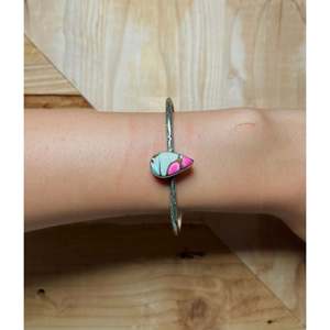 Navajo Handmade Cotton Candy Turquoise & Sterling <b>Silver</b> Fashion <b>Cuff</b> <b>Bracelet</b> - Product Image 5