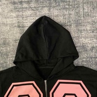 Sweats à capuche d'hiver personnalisés 100% coton French Terry pour hommes, coupe oversize, épaules tombantes, brodés, doublés, coupe-vent, impression sérigraphique