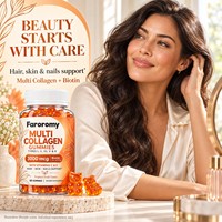 Gummies multi-collagène OEM avec biotine, vitamine C et vitamine E, 60 unités, complément alimentaire à croquer pour le soutien de la beauté