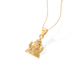 Pendentif et breloque raffinés - Bijoux religieux unisexes en or jaune DagaduSeth - Product Image 4