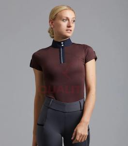 Chemise d'équitation pour femmes, tissu athlétique extensible, respirant, évacuant l'humidité, performance, vêtements d'équitation - Product Image 4