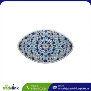 Table d'appoint moderne en marbre blanc incrustation florale Pietra Dura artisanale plateau en bois fait à la main pour la décoration intérieure meubles de salon en verre - Product Image 5