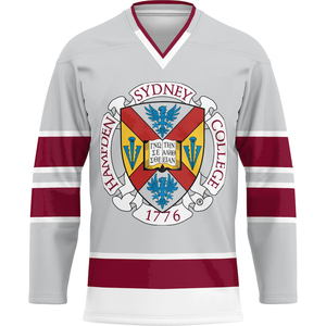 Camiseta de poliéster OEM personalizable para ropa deportiva compatible con BSCI de hockey sobre hielo con logotipo sublimado - Product Image 3