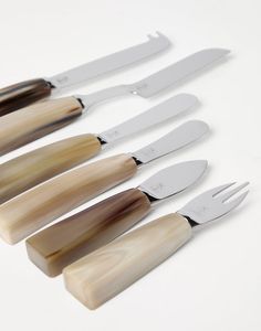 Juego de cucharas de cuerno natural para cocinas rústicas elegantes hechas a mano de cuerno de búfalo recogido éticamente por artesanos - Product Image 5