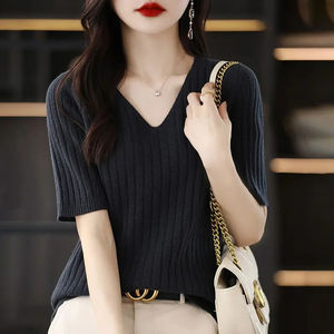 T-shirt à manches courtes pour femmes T-shirt à prix de gros pour femmes derniers styles populaires - Product Image 6