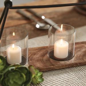 Handle Tray Style Wooden <b>Candle</b> <b>Holder</b> for Home Styling Subtle Light Decorative Display and Functional Accent From India - Product Image 4