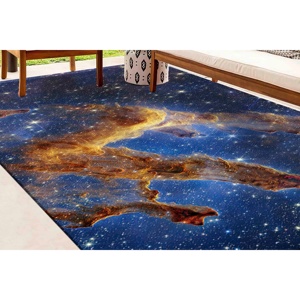 Alfombra Pilares de la Creación: Alfombra estampada con vista del telescopio James Webb de la NASA, con superficie suave. - Product Image 3