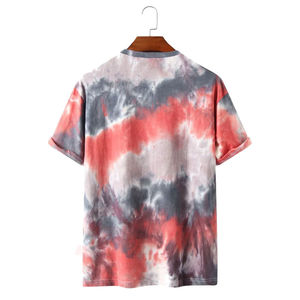 Wholesale Men's 100% Cotton Eco-Friendly T-Shirts Custom Dye <b>Tie</b> 275 Grams Short Sleeve O-Neck Plus Size Oversized <b>Knitted</b> - Product Image 5