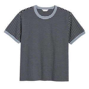 Buena calidad, último diseño, rayas, nuevo estilo de moda, servicio OEM, ropa para hombres, camisetas para hombres, camisetas de manga corta de algodón 100% - Product Image 5