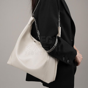 Sac à main pour femme en cuir véritable, design tendance, fermeture éclair, imperméable, léger, à porter à l'épaule ou en bandoulière, pour les voyages, le travail, les courses - Product Image 3