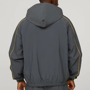 ชุดวอร์มกันลมแบบมีฮู้ด กางเกงขายาว ผ้าโพลีเอสเตอร์/คอตตอน กันน้ำ พิมพ์ลายสะท้อนแสง สำหรับฤดูหนาว - Product Image 5