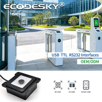 Lecteur de codes-barres USB CMOS mural extérieur EMT6651B 1D 2D Module de lecteur de codes QR intégré OEM