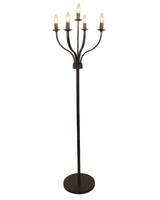 Lampe sur pied PineCraft International de style moderne, abat-jour en tissu blanc cassé, structure métallique, ampoules néon, taille moyenne, chambre à coucher, bureau à domicile