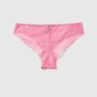 Braguitas de bikini de punto de seda/algodón al por mayor, a la moda, sexys, cómodas, transpirables, de color liso, de talle medio, con nombre de marca personalizado para mujer