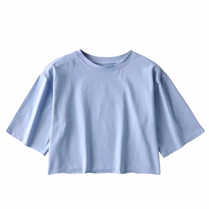 เสื้อครอปท็อปผู้หญิงสำหรับฤดูร้อนปี 2025 ผ้าถักคุณภาพสูง น้ำหนักเบา ระบายอากาศได้ดี เป็นมิตรกับสิ่งแวดล้อม ป้องกันรอยยับ แห้งเร็ว - Product Image 4