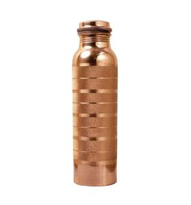 Botella de cobre acabado antiguo al por mayor con tapa para beber agua pura hecha de cobre forma personalizada muestra gratis. - Product Image 2