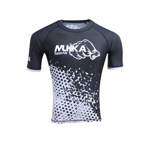 Camiseta de Compresión Transpirable de Alta Calidad Personalizada OEM para Hombre, Manga Corta, Ajuste Regular, Secado Rápido, Antibacteriana - Product Image 1