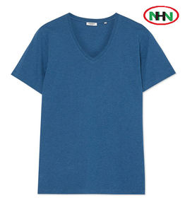 เสื้อยืดถักผ้าฝ้าย100% สำหรับผู้ชายเสื้อยืดถักสีพื้นไซส์ใหญ่พิเศษแบบลำลองมีสไตล์ - Product Image 5